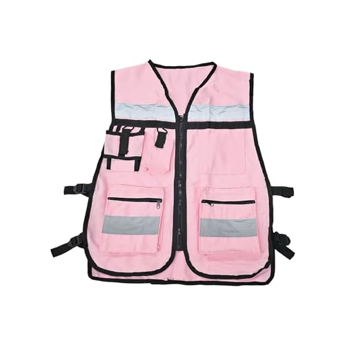 Chaleco Seguridad Industrial Con Reflejante Alta Visibilidad (Rosa)