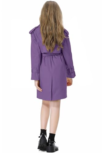 Image of Betusline Womens & Girls Waterproof Trench Coat Double Breasted Lapel Overcoat Outerwear, 3 Years - Women 2XL