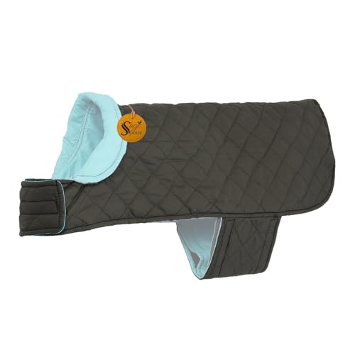Image of Sage Square 2 in 1 Waterproof Premium Reversible Double Side Dog Coat, Ultra Warm Windproof Winter, Thicker Fleece Jacket for Cold Weather (Sky Blue) (Small-Medium) (14 Inches)