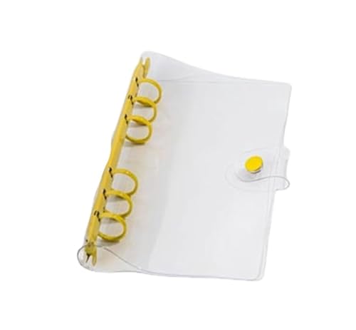 システム手帳 リフィル付 バインダー クリア手帳 透明バインダー 文房具 A6サイズ 6穴 透明 トレカケース スナップボタン カバー 持ち運び メモ帳 大容量 シンプル アルバム 収納 ファイル 推し活 ケース