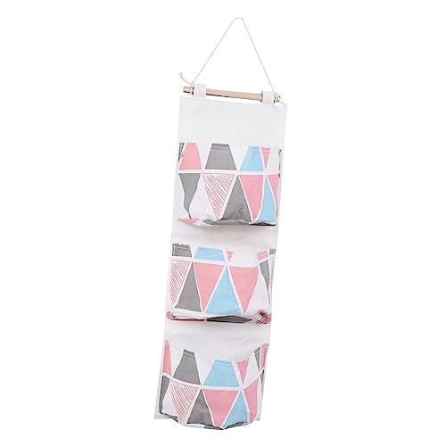 Hohopeti 1Set Hanging Organizer for Door Back Capacity Storage Bag for Bedroom Bathroom Kitchen Creative Design with Stick for Keeping Home Organized