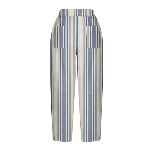 Capri Pants for Women Casual Straight Leg Capris Loose Comfy Harlan Pants Drawstring Elastic Waist Cropped Pants4