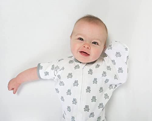 Amazing Baby SDA-1100BK-M Transitional Swaddle Sack With Arms Up Half-Length Sleeves And Mitten Cuffs, Medium, 3-6 Months, 14-21 Lbs, Little Zebra thumb #1