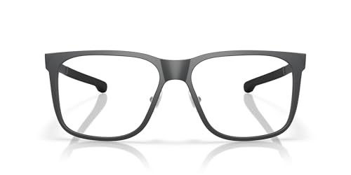 Oakley Men's OX8182 Hip Tone Square Prescription Eyewear Frames, Matte Carbon/Demo Lens, 60 mm