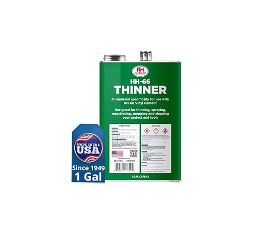 HH-66 Thinner, 1 Gallon - Prepping, Thinning, Reactivating, Cleaning, Multi-Purpose, Compatible with HH-66 Vinyl Cement - RH Adhesives