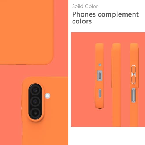Image of YATWIN Silicone Case for Samsung Galaxy A17 4g /5g, Soft-Touch, Shockproof, DustProof, Antiskid Phone Cover for Samsung Galaxy A17 4g /5g - Orange
