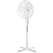 Wentylator stojący Ø 40 cm z oscylacją (biały) – wentylator 45 W, regulacja wysokości 105 – 125 cm – wentylator wieżowy, 3 stopnie prędkości