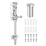 barre anti-panique avec serrure extérieure Large Application: Les verrous coulissants pour portes peuvent être utilisés à l'extérieur, comme pour les clôtures de cour, portes de jardin, portes de garage, portes de cabane et portes de grange, mais aussi à l'intérieur, comme pour fixer des armoires, boîtes de rangement, armoires à outils, placards et tiroirs chez vous, offrant une sécurité fiable pour un usage résidentiel, commercial et extérieur.