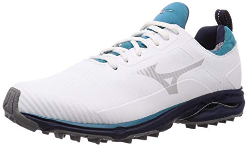 [ミズノ] ゴルフシューズ ウエーブケイデンス スパイクレス 3E メンズ ホワイト×サックス 25.5 cm 1枚目