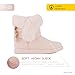 Juicy Couture Women's Slip On Winter Snow Boots Warm & Insulated Fur Lining Comfortable Fashion Booties-King 2-Blush Micro Size 9