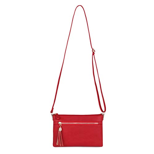 Image of Solene Women's Lightweight Multi Compartment Wristlet Clutch Wallet Crossbody Bag