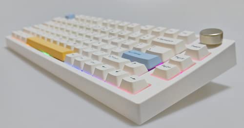 Image of NJ80-AP Wireless Mechanical Keyboard with Knob Bluetooth 5.0 /2.4G /Wired Connection 75% Hot Swappable Custom RGB Programmable Gaming Keyboard with PBT Keycap for Win Mac