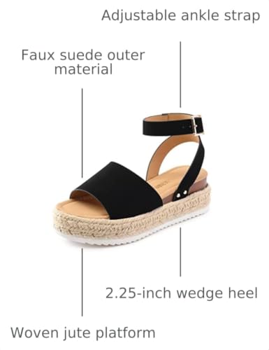Image of DREAM PAIRS Women's Platform Espadrilles Casual Ankle Strap Wedge Sandals Comfortable Dressy Summer Shoes