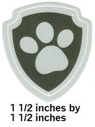 Vinilo Decorativo Ryder Paws 3.81x3.81 cm miniatura 2