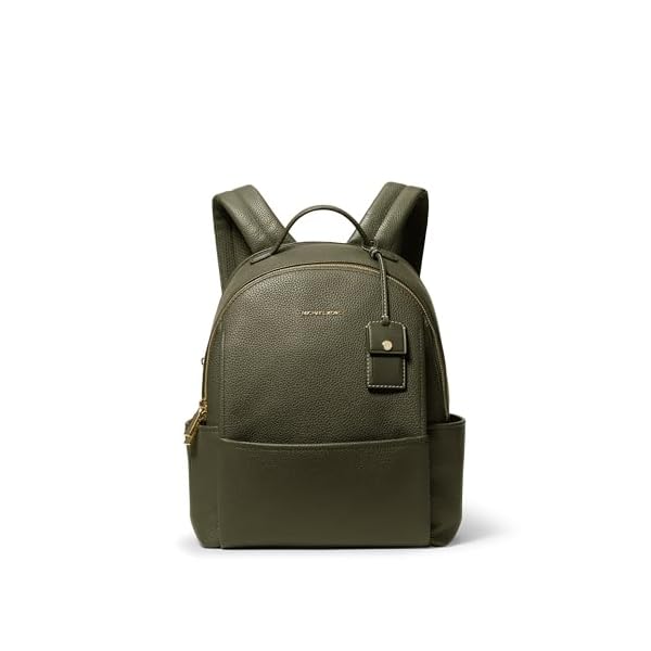 Michael Kors Sable Medium Backpack, Gold-Tone Hardware/Pebble Leather/Ivy
