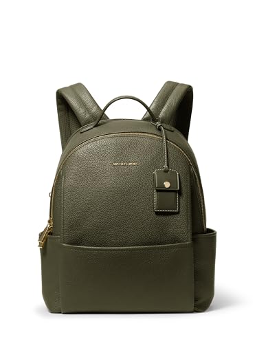 Michael Kors Sable Medium Backpack, Gold-Tone Hardware/Pebble Leather/Ivy