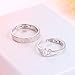 Yearace Endless Love Couple Rings, 925 Sterling Silver Promise Ring for Couples Romantic Heart Cubic Zirconia, Adjustable Engagement Wedding Ring for Him and Her