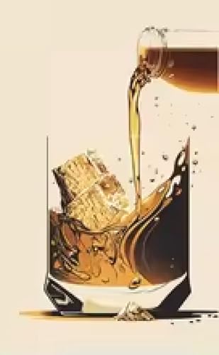 Déco murale salon terne toile vin versé affiche verre brandy moderne - 2