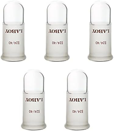 Laboy Glass Cap-Design Outer Joint Stopper for 24/40 Inner Joint Glass Stopper 5pcs