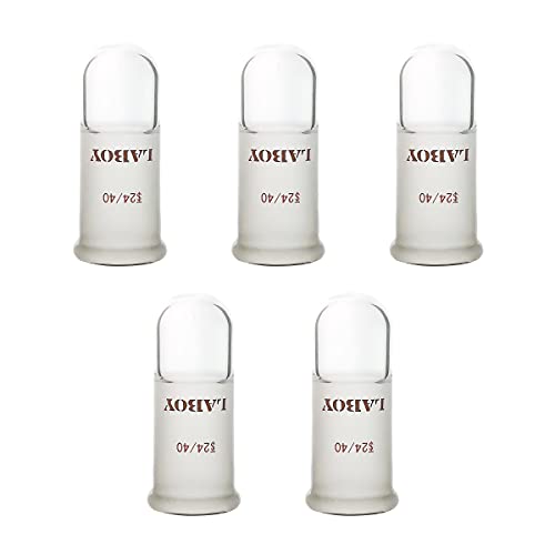 Laboy Glass Cap-Design Outer Joint Stopper For 24/40 Inner Joint Glass Stopper 5Pcs #TOP1