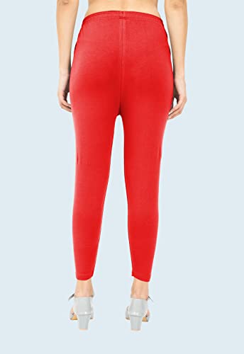Image of POPOLO Women's Super Soft Ankle Length Cotton Lycra Solid Stretchable Legging