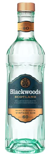 Blackwoods Navy Strength Gin 60% 70cl - Vintage Gin small batch distilled with Scotlands finest botanicals Edition may vary