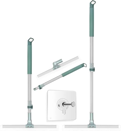 Image of Barebeauty Silicone Floor Wiper | Slim Floor Wiper | Magic Broom with 360 Rotating Squeegee for Home Bathroom Floor Cleaning | Long Handle Bathroom Floor Wiper Mop (Pack of 1)