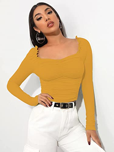Image of Shasmi Women's Shirt | Sweat Heart Neck | Full Sleeve | Regular Fit | Elegant Design Stylish & Comfortable | All-Day Comfort | Perfect for Formal, Casual (Tank Top)