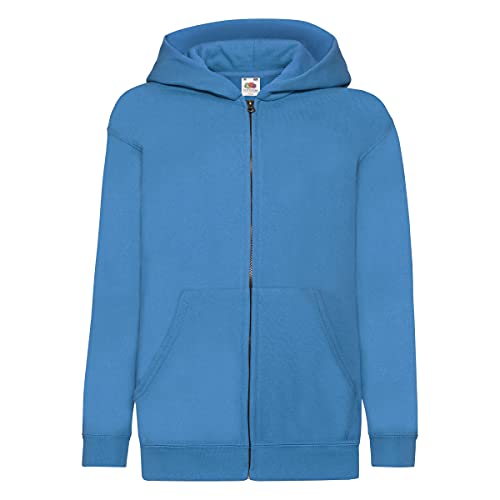 Fruit of the Loom 62045 Kids Classic Hooded Sweat Jacket - Royal Blue - 9-11 Years