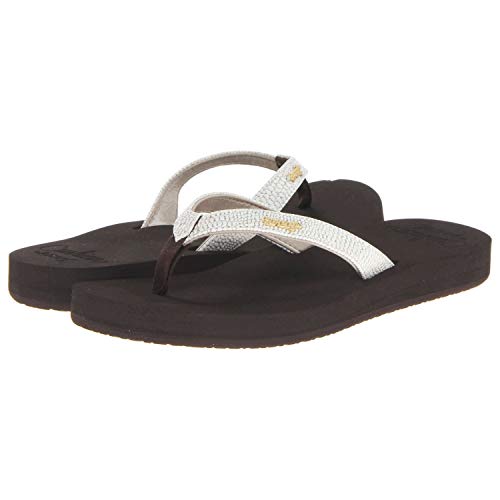 Reef Women's Sandals, Reef Star Cushion Sassy, Brown/White, 9