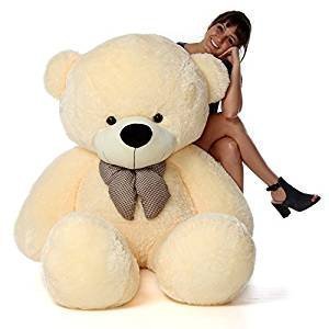 Image of 4 Feet Beige Giant Teddy Bear 48 inch Soft Toy, Plush, and Cuddly Stuffed Animal for Kids, Birthdays, Anniversaries, Valentine's Day, and Special Occasions Large Huggable (4 Feet Beige)