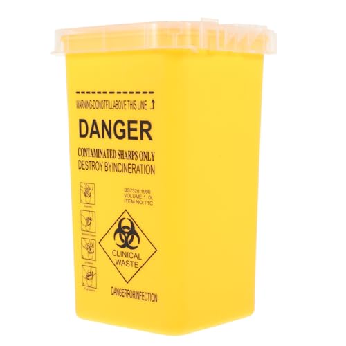 FOMIYES Residuos Punzantes Eliminación de Agujas y Desechos Médicos Tatuadores Color