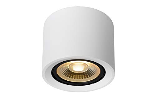 Lucide FEDLER – Takspotlight – Ø 12 cm – LED Dim to warm – GU10 – 1 x 12 W 2200 K/3000 K – vit