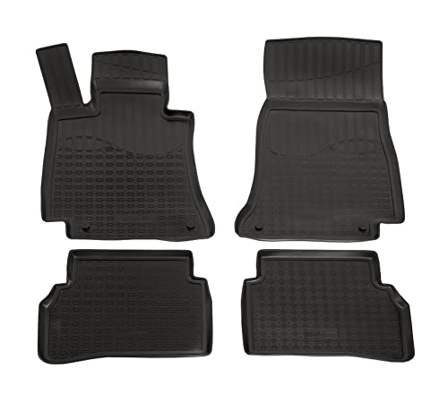 Tapis de sol caoutchouc Mercedes Classe C W205 S205 protection intérieur auto toutes saisons