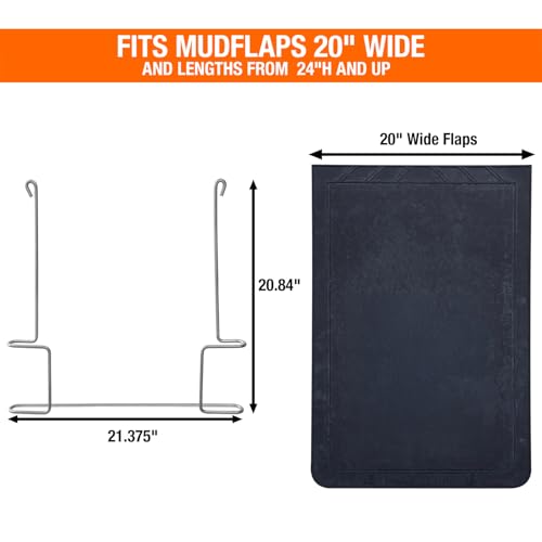 Image of Buyers Products 400BZ Anti-Sail Brackets for Use with 20 Inch Mud Flaps and Splash Guards, 2 Count, Bolt Or Weld onto Truck or Trailer to Hold Mudflaps Straight