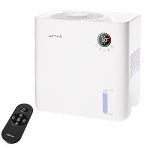 Humidifiers for Bedroom, 5L Quiet No Mist Humidifier With Aroma Diffuser, 14H Timer, Top-Fill, Humidistat, 5 Speeds, Easy to clean, Evaporative Humidifier for Baby, Plants, Home & Office