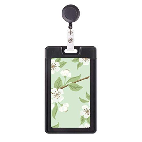 Funda retráctil para tarjetas con diseño de flor de melocotón blanco