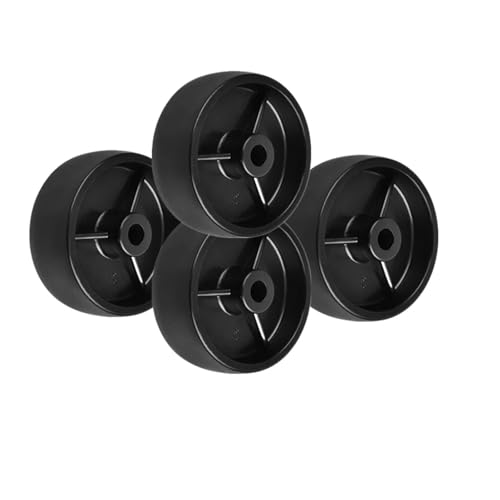 Roulette 40mm pour meuble qui coince pack de 4 roues lisses en PP noir anti-rayure