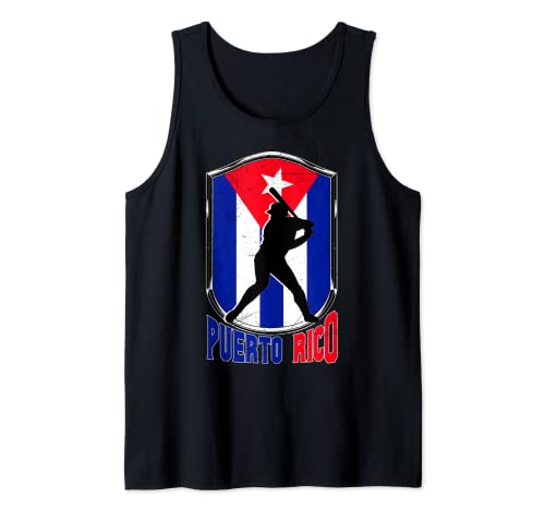Puerto Rican Baseball Players Puerto Rico Flag Baseball Fans Camiseta sin Mangas