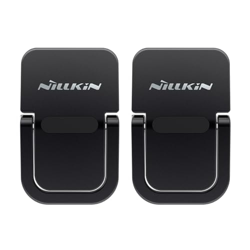 Image of Nillkin Bolster Portable Stand for Your Laptop /MacBook /Mobile Zinc Alloy Hard Heavy Duty Folding Movable Black Color