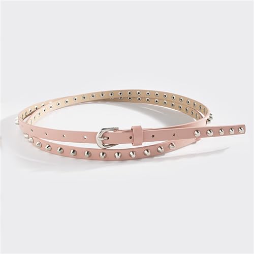 Cool Rivet Studded Waist Belt For Pants Gothic Pin Buckle Waistband Long Length Narrow Belt For Pants Girl Waist Decor Rivet4