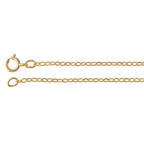 EFYTAL Simple Chain - Sterling Silver or 14k Gold Filled 1.5mm Cable Finished Chain - 16 Inch or 18 Inch Chain Necklace (gold-filled, 18 Inches)