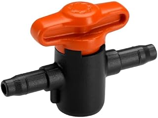 Gardena Micro-Drip-System zawór zamykający, 4,6 mm (3/16 cala): Do regulowania lub zamykania poszczególnych odcinków rur, płynna regulacja, zawartość: 2 szt. (13217-20)