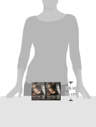 Clairol Nice'n Easy Perfect 10 Permanent Hair Dye, 4 Dark Brown Hair Color, Pack of 2