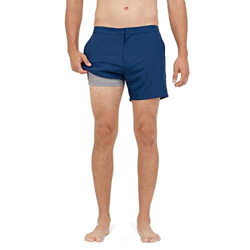 Somewhere Sunny Tailored 6" Inseam Recycled Swimming Trunk | Compression Liner, Zipper-Fly, 4-Way Stretch, Sustainable2