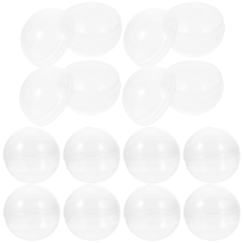 PRETYZOOM 20 Capsules Rondes Transparentes 7.00 Cm pour Machines À Griffes Boules Plastique À Remplir pour Rangement Jouets Fêtes Anniversaires
