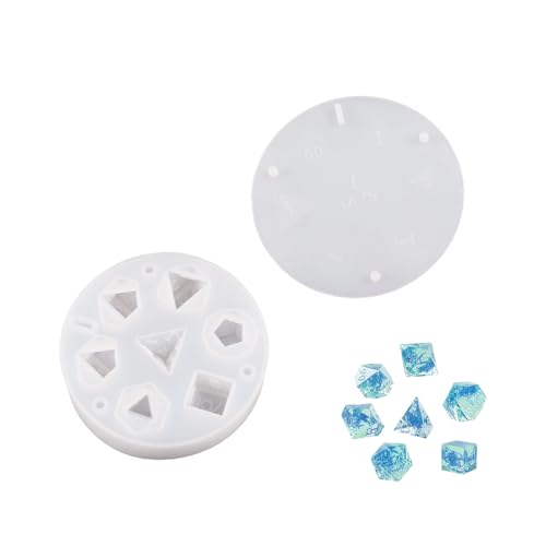 Molde de hielo 3D dados 7 formas para whisky y cócteles miniatura 1