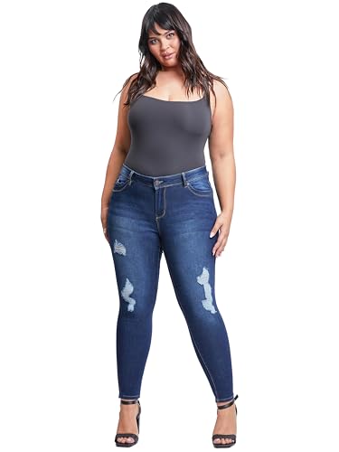 YMI Womens Wannabettabutt Mid-Rise Skinny Jean Made with Recycled Fibers4