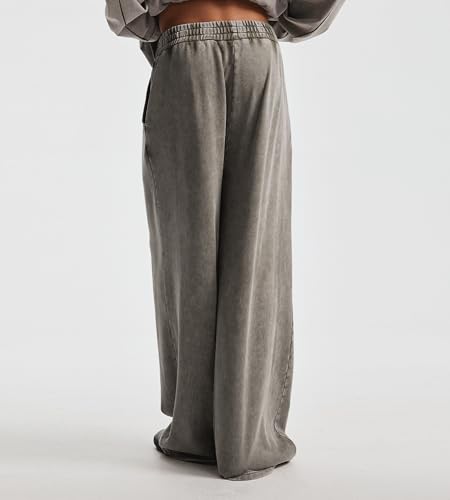 Image of Colorful world Mens Sweatpants Acid Washed Elastic Waist Drawstring Sweat Pants Cotton Baggy Streetwear Pant with Pockets