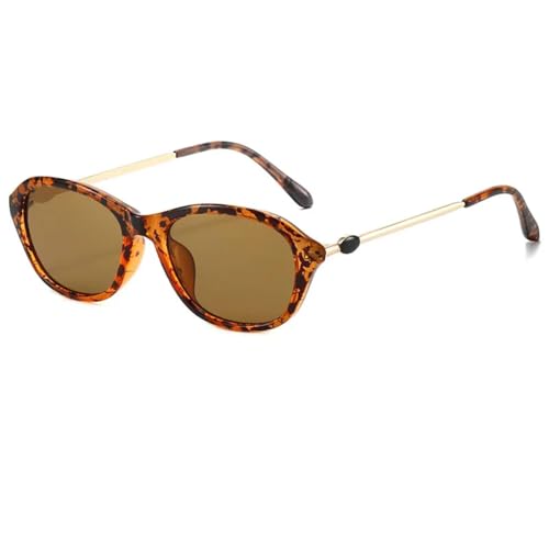 Lunettes de soleil ovales UV400 unisexes avec verres transparents tendance